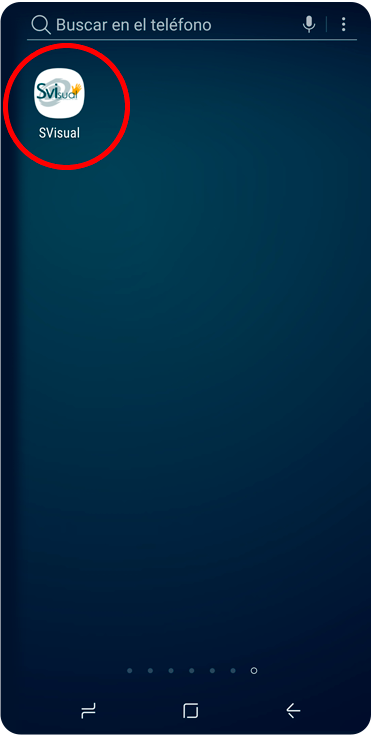 Captura de pantalla mostrando el icono de SVIsual instalado en el menú de aplicaciones