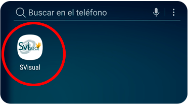 Pantalla de inicio de la aplicación SVIsual