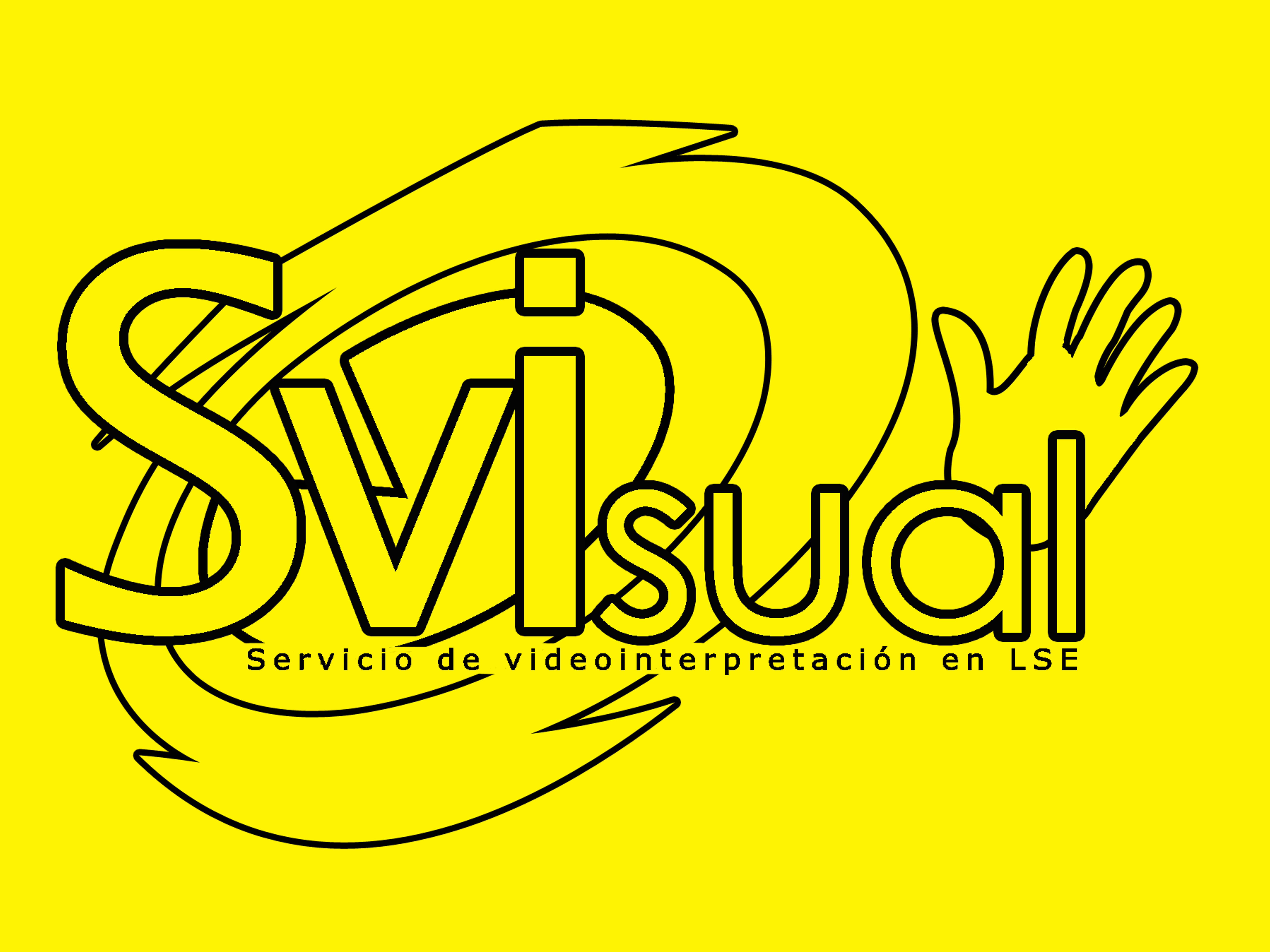 Logotipo SVIsual (alto contraste amarillo)